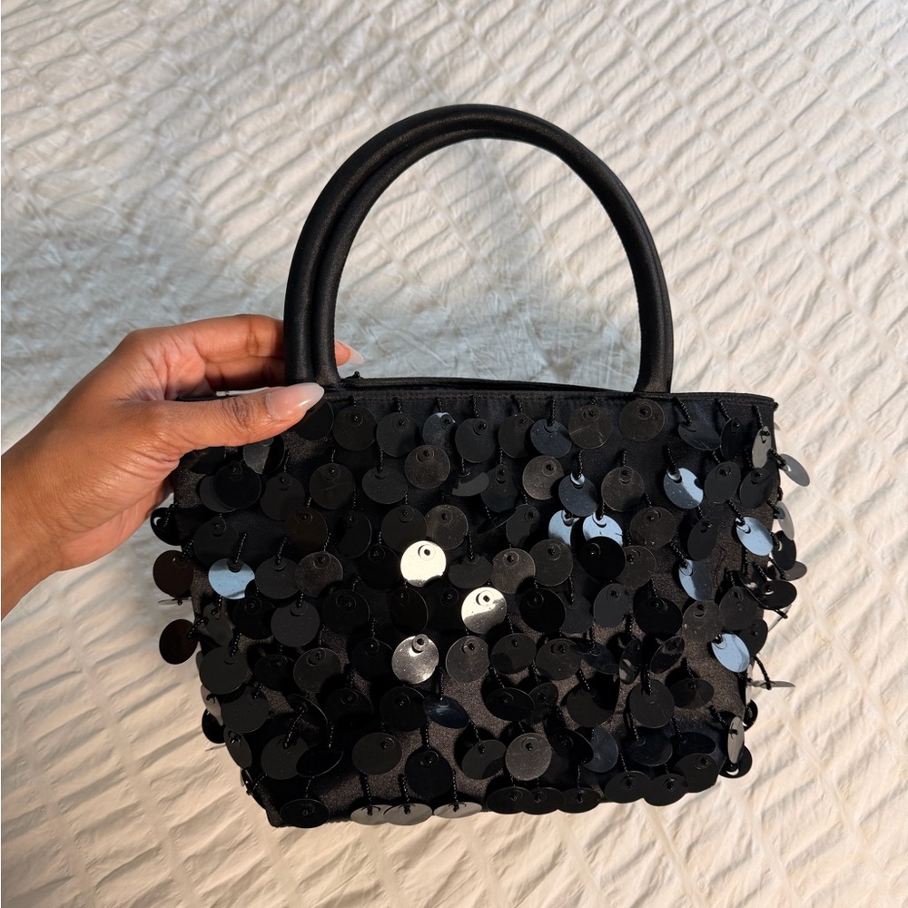 Shiraleah Small Black Sequin Handbag